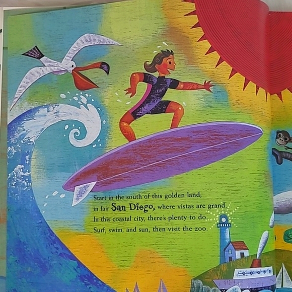 Our California Beautiful Artwork Children's Hardback CA History Picture Book - Picture 8 of 11